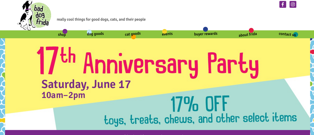 6/17/2023 - Holistic Veterinary Options will be at the 17th Anniversary Party for Bad Dog Frieda!