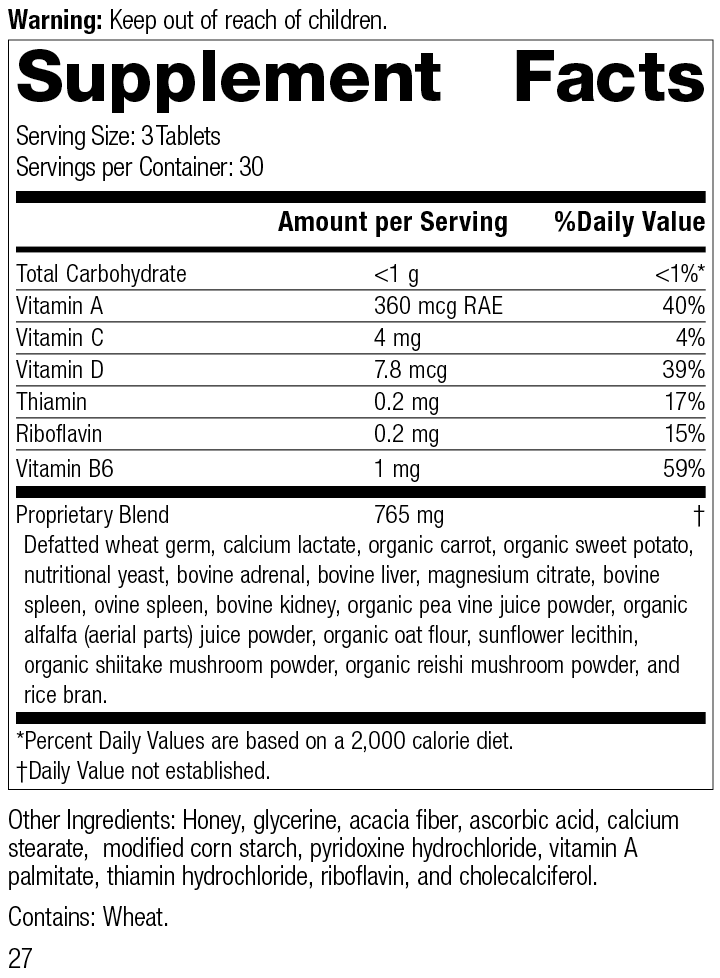 Catalyn, 90 tablets, Supplement Facts