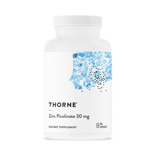 Thorne Supplements Zinc Picolinate 30 MG, 180 Count - Rx Required